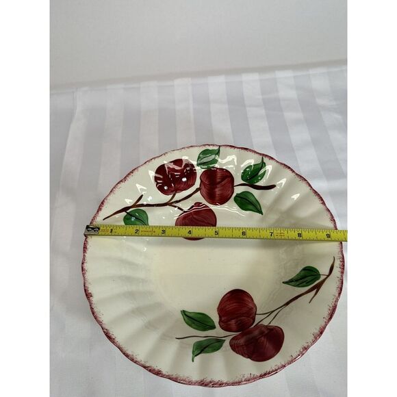Blue Ridge Apple Pottery‎ 9.25" Bowl Is In Excellent Condition . - Picture 5 of 7